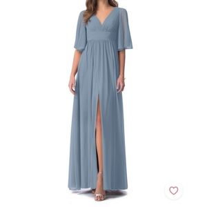 Azazie Temeka Dusty Blue Bridesmaid Dress